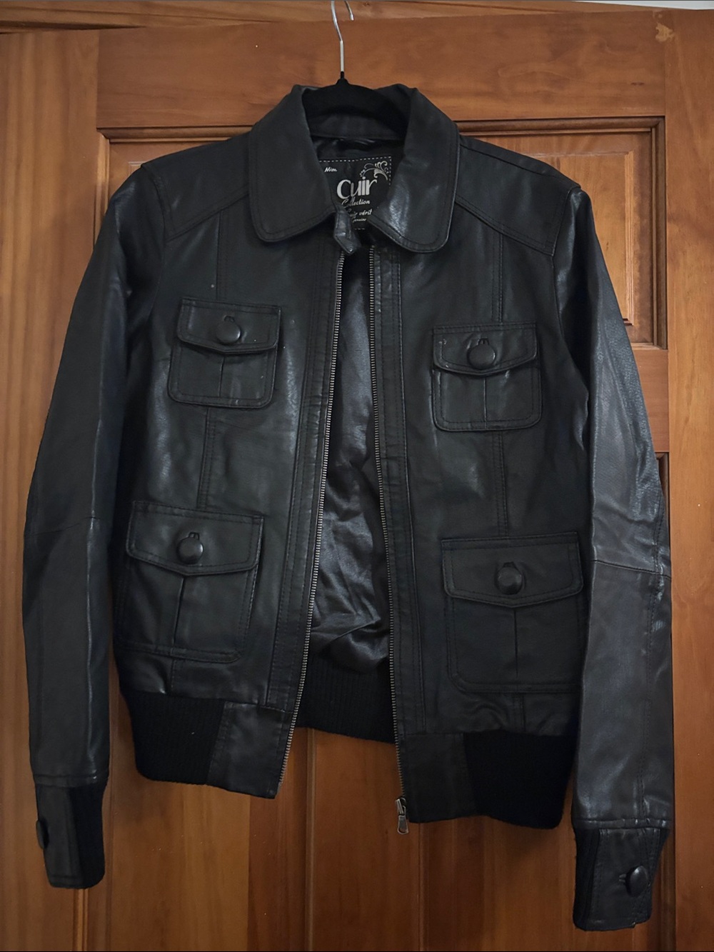Black Leather Flight Jacket